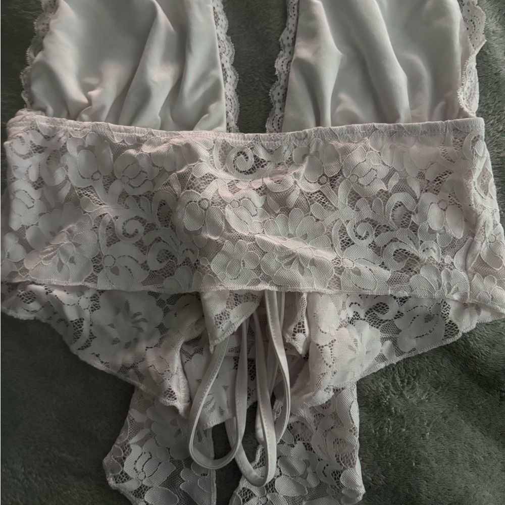 White Lace Halter Top - Picture 8 of 11